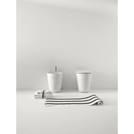 Унитаз приставной безободковый Kerasan Nolita 531830, белый матовый фото 3