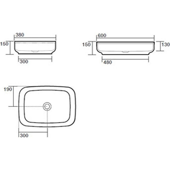 Раковина-чаша Kerasan Tribeca 60 см 514130*0, белый матовый фото 3