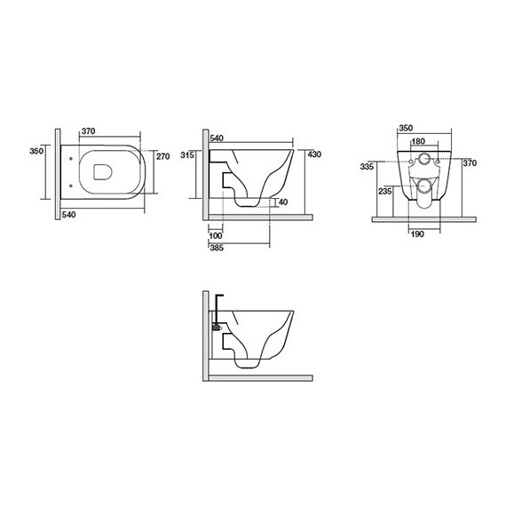 Унитаз подвесной безободковый Kerasan Tribeca 511459, серый матовый фото 2