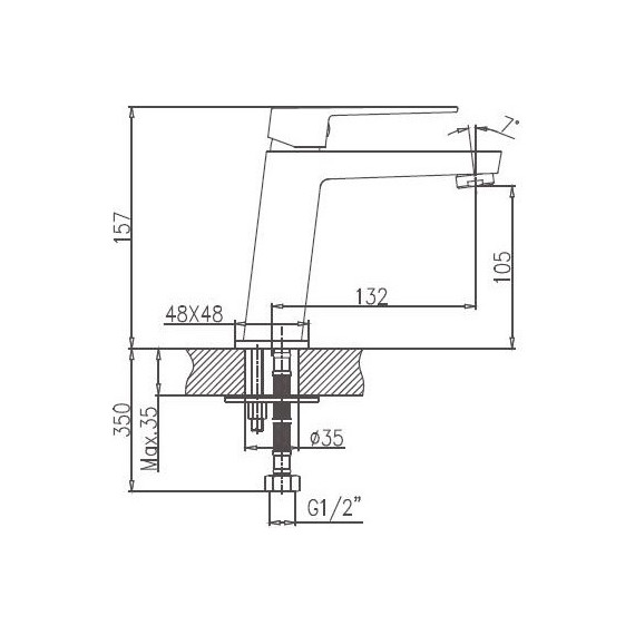 Смеситель для раковины Haiba HB11191 - 2 Смеситель для раковины Haiba HB11191 фото 2