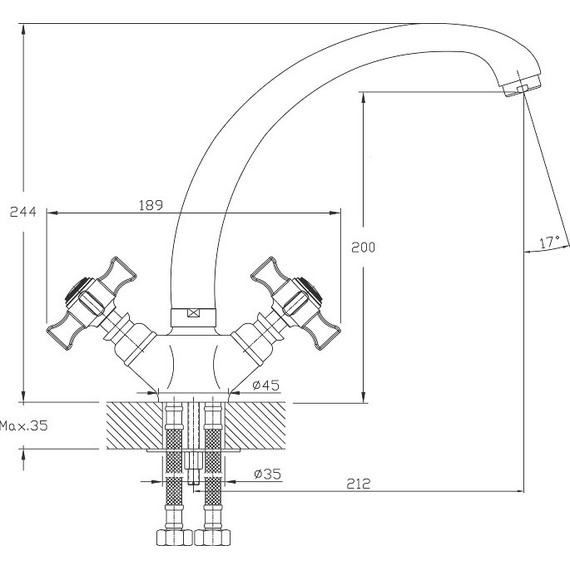 Смеситель для кухни Haiba HB4724 фото 2