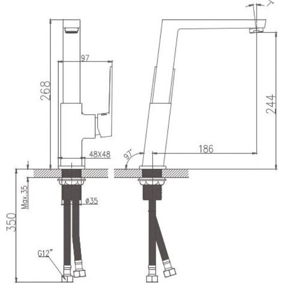 Смеситель для кухни Haiba HB70191 фото 2