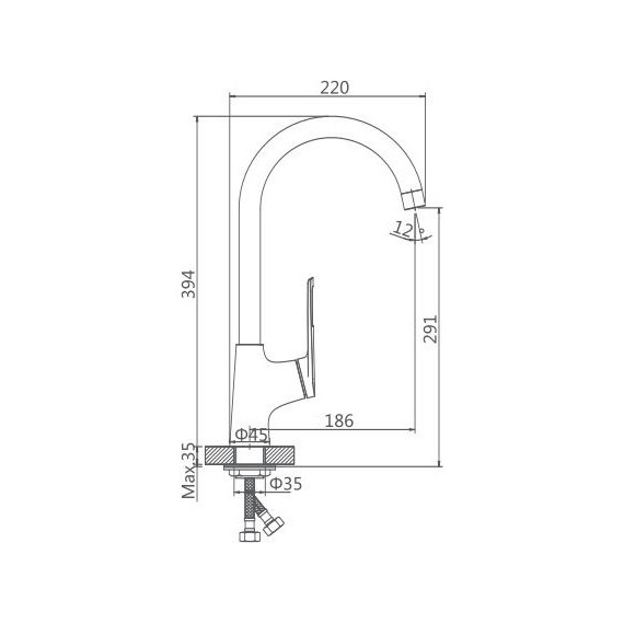 Смеситель для кухни Haiba HB70595 - 2 Смеситель для кухни Haiba HB70595 фото 2