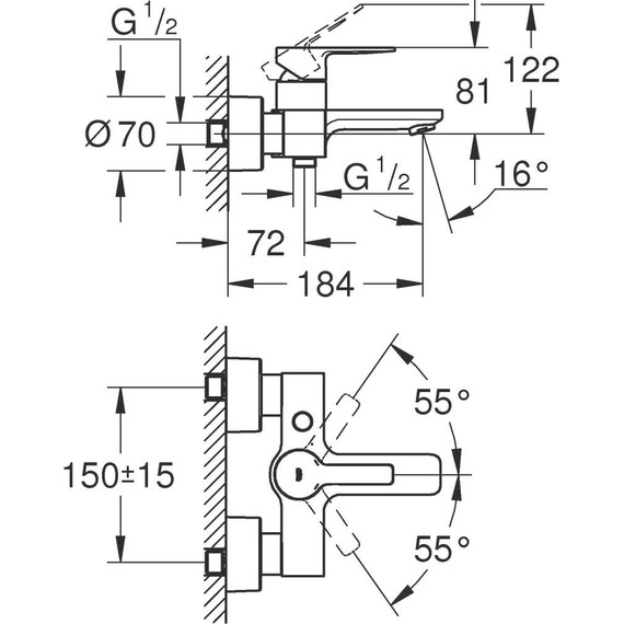 Смеситель для ванны Grohe Lineare New 33849001 фото 2