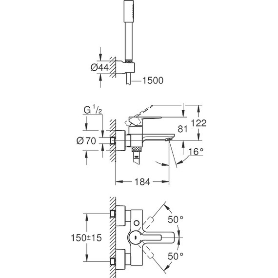 Смеситель для ванны Grohe Lineare New 33850001 фото 2