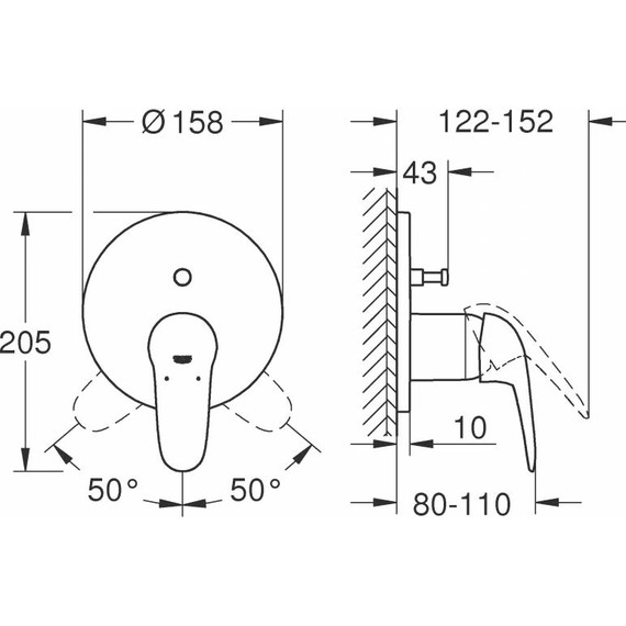 Смеситель для ванны Grohe Eurostyle 2015 Solid 24047LS3, белая луна - 3 Смеситель для ванны Grohe Eurostyle 2015 Solid 24047LS3, белая луна фото 3