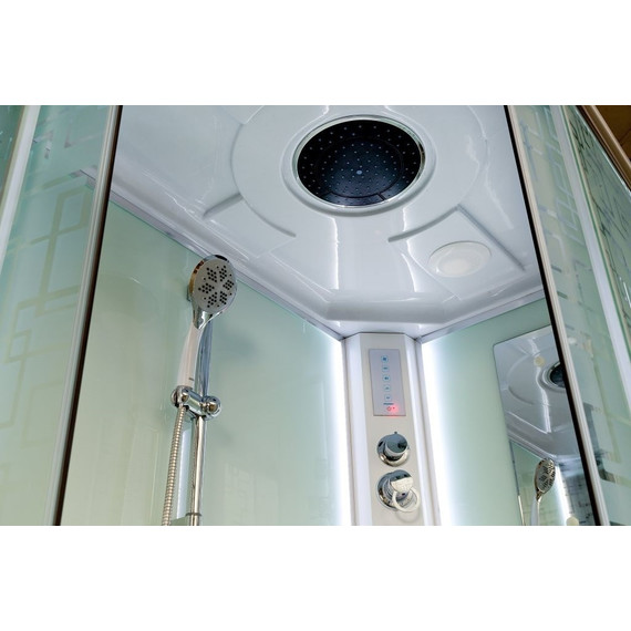 Гидробокс Deto EM1511RLed 110х80 см, хром/узор (безсиликоновая сборка) фото 6