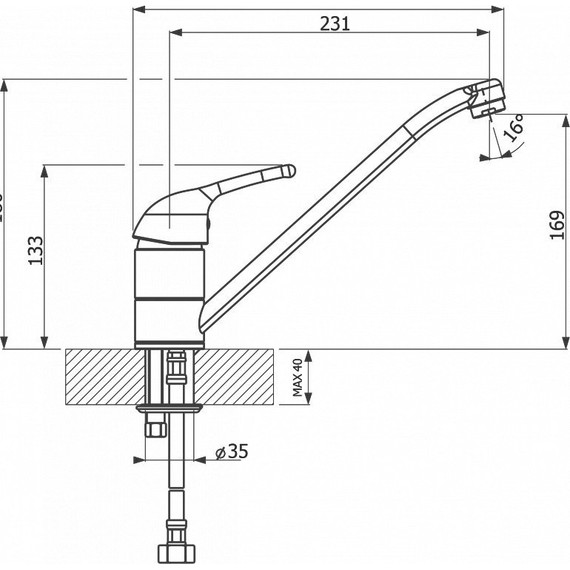 Смеситель для кухни Florentina Гамма 313.05L.1123.303, мокко, Цвет производителя: мокко фото 3