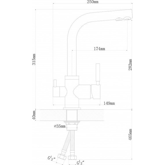 Смеситель для кухни Dr.Gans Акцент DG 339.06H.2123.403, латте, Цвет производителя: белый - 3 Смеситель для кухни Dr.Gans Акцент DG 339.06H.2123.403, латте, Цвет производителя: белый фото 3