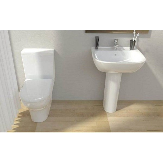 Унитаз-компакт Vitra Zentrum 9012B003-7204 с крышкой микролифт - 3 Унитаз-компакт Vitra Zentrum 9012B003-7204 с крышкой микролифт фото 3