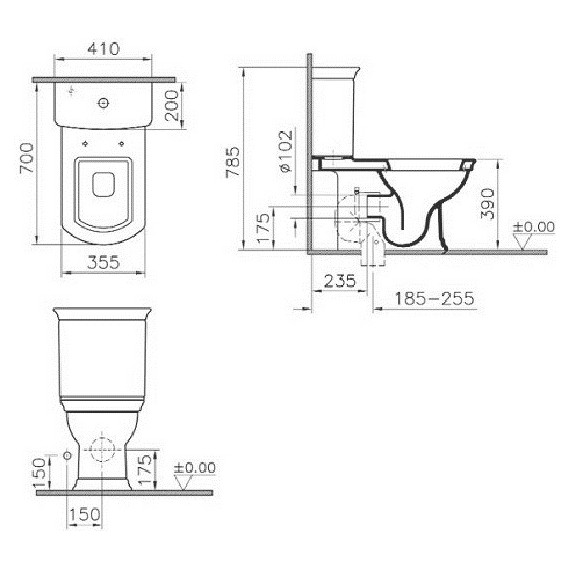 Унитаз-биде VITRA SERENADA 9722B003-7205 с крышкой микролифт фото 6