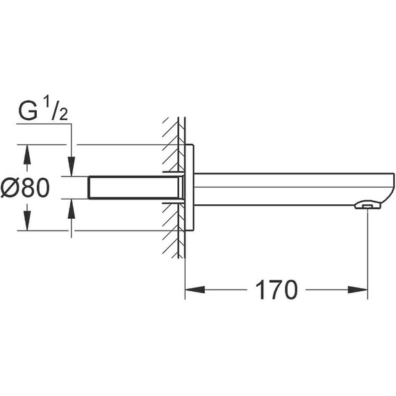 Излив для ванны Grohe Eurosmart Cosmopolitan 13261000 - 2 Излив для ванны Grohe Eurosmart Cosmopolitan 13261000 фото 2