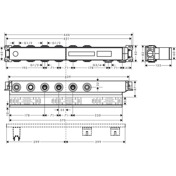 Скрытая часть Hansgrohe RainSelect 15312180 - 2 Скрытая часть Hansgrohe RainSelect 15312180 фото 2