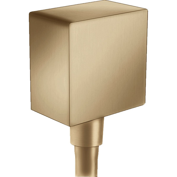 Шланговое подсоединение Hansgrohe FixFit Square 26455140, бронза фото 