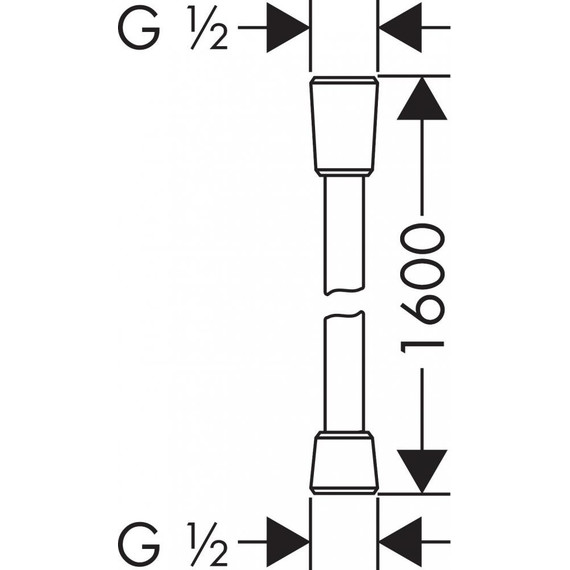 Душевой шланг Hansgrohe Isiflex 160 см 28276340, черный хром фото 2