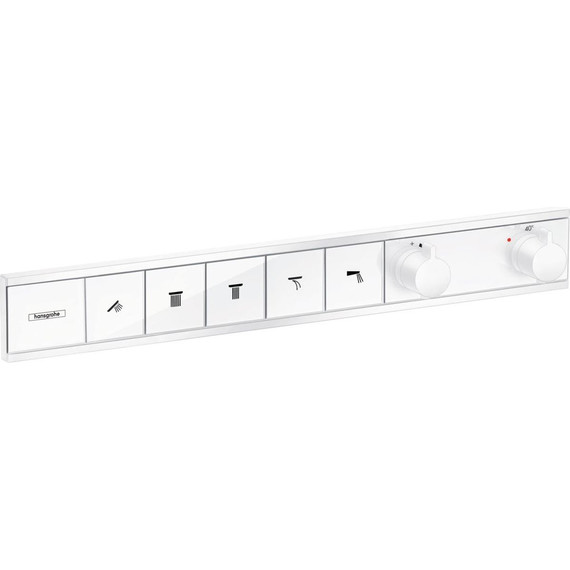 Смеситель для ванны с термостатом Hansgrohe RainSelect 15384700, белый фото 