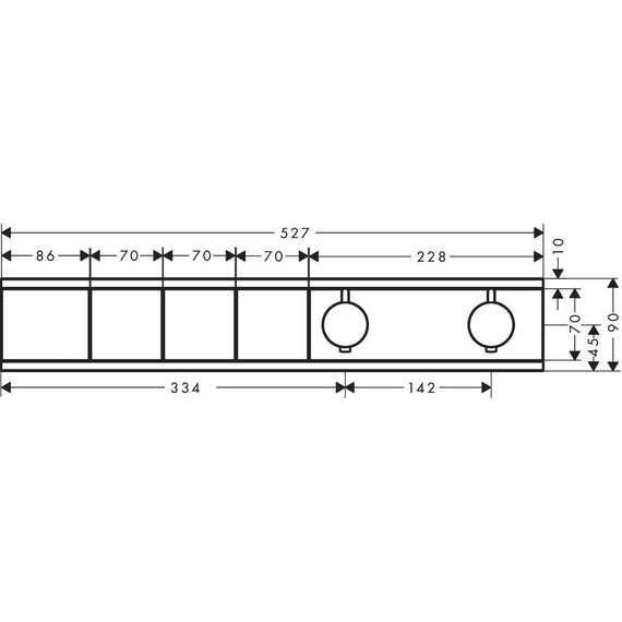 Смеситель для ванны с термостатом Hansgrohe RainSelect 15381000 - 2 Смеситель для ванны с термостатом Hansgrohe RainSelect 15381000 фото 2