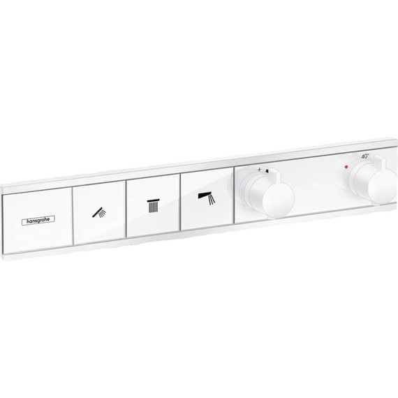 Смеситель для ванны с термостатом Hansgrohe RainSelect 15381700, белый фото 