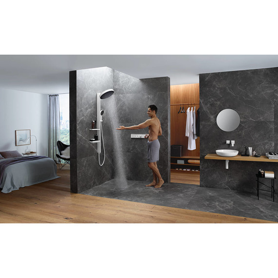 Смеситель для душа с термостатом Hansgrohe RainSelect 15380700, белый фото 2