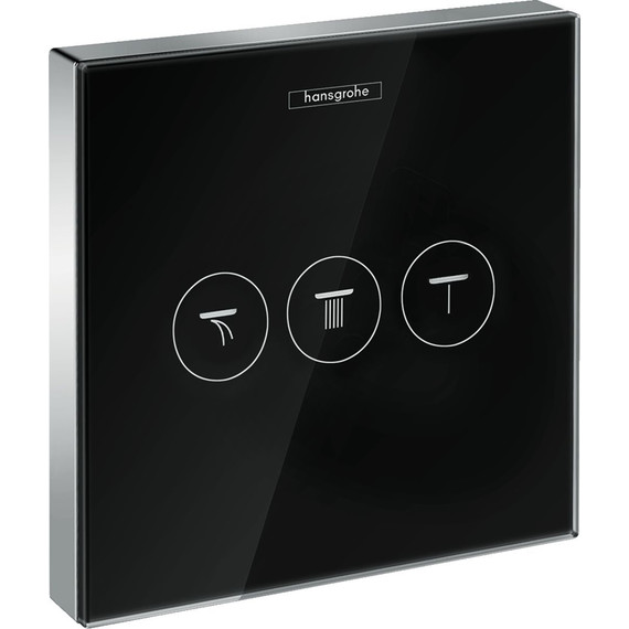 Переключатель потоков на три потребителя Hansgrohe Shower Select 15736600, черный/хром фото 