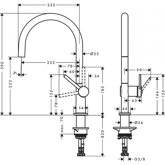 Смеситель для кухни Hansgrohe Talis M54 220 72804000 фото 3
