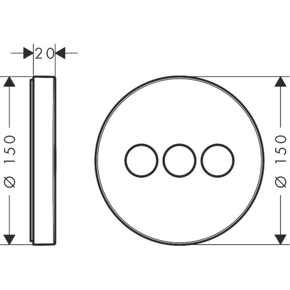 Переключатель потоков на три потребителя Hansgrohe ShowerSelect 15745000 - 4 Переключатель потоков на три потребителя Hansgrohe ShowerSelect 15745000 фото 4