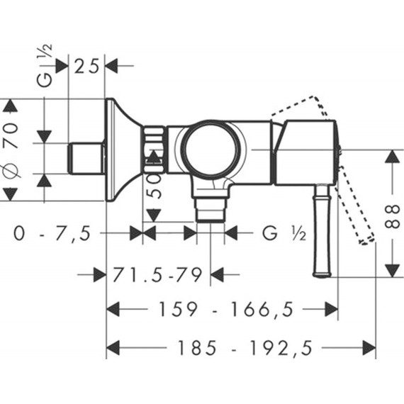 Смеситель для душа Hansgrohe Talis Classic 14161000 фото 3
