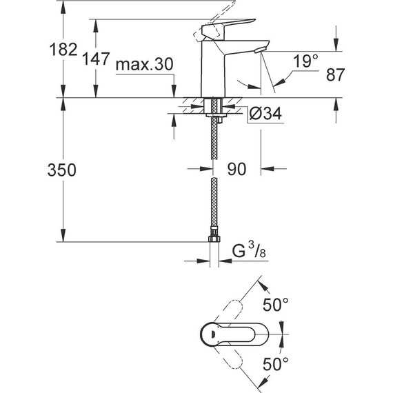 Смеситель для раковины Grohe BauEdge 23330000 фото 6