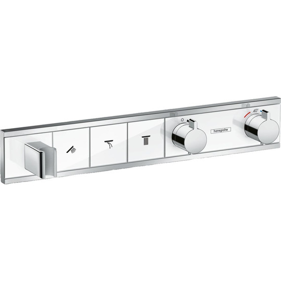 Смеситель для душа с термостатом Hansgrohe RainSelect 15356400, белый/хром фото 