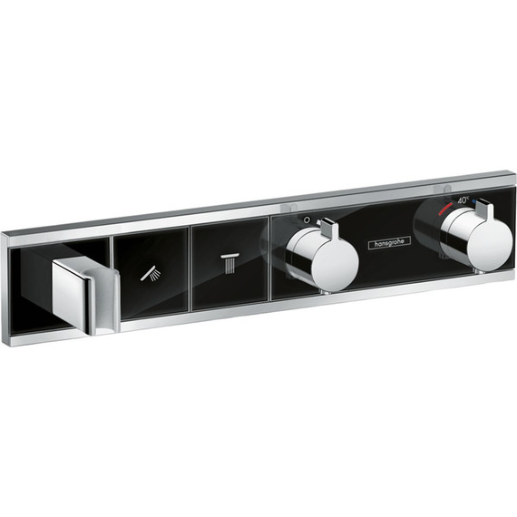 Смеситель для душа с термостатом Hansgrohe RainSelect 15355600, черный/хром фото 