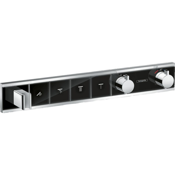 Смеситель для душа с термостатом Hansgrohe RainSelect 15357600, черный/хром фото 