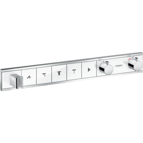 Смеситель для душа с термостатом Hansgrohe RainSelect 15358400, белый/хром фото 