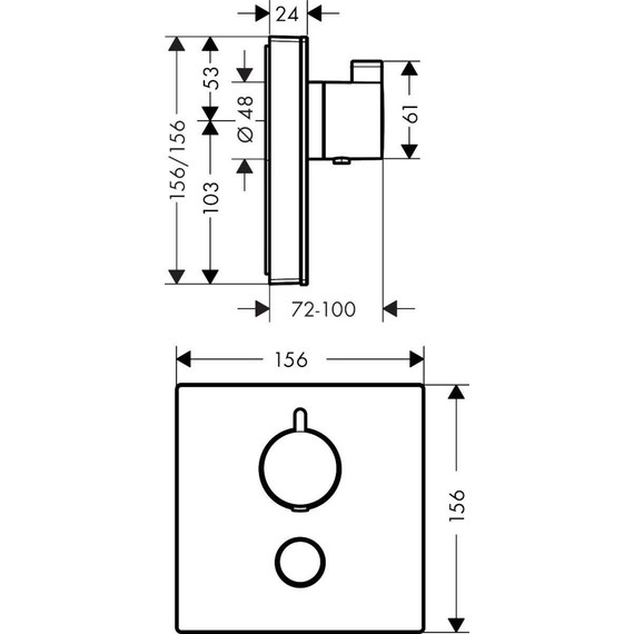 Термостат для душа Hansgrohe ShowerSelect Highflow 15735400, белый/хром фото 5