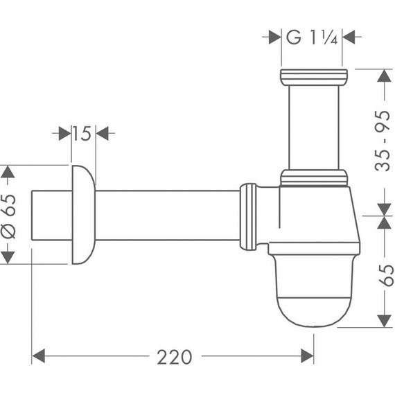Сифон для биде Hansgrohe 55213000 фото 2