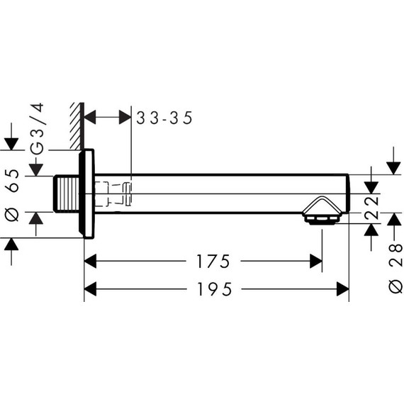 Излив для ванны Hansgrohe Talis S 72410000 фото 2