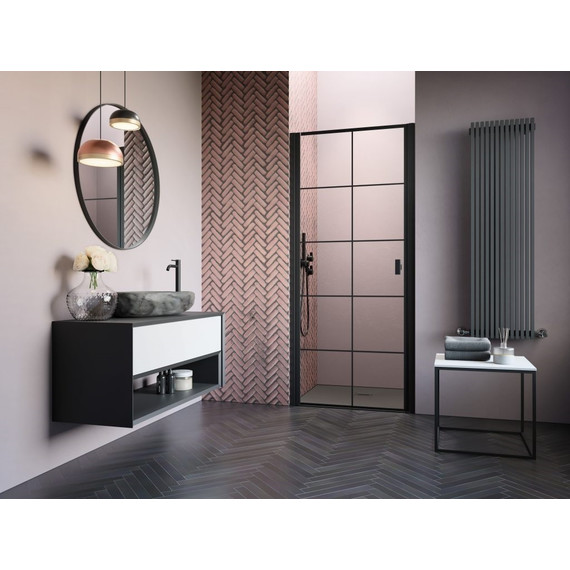 Душевая дверь Radaway Nes 8 Black DWJ I Factory 90 см 10076090-54-55L (стекло 8 мм), черный/прозрачное - 2 Душевая дверь Radaway Nes 8 Black DWJ I Factory 90 см 10076090-54-55L (стекло 8 мм), черный/прозрачное фото 2