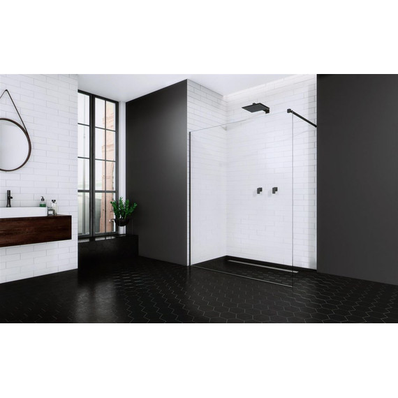 Душевая перегородка Radaway Modo X Black II 110х200 см 389314-54-01 (стекло 10 мм), черный/прозрачное - 2 Душевая перегородка Radaway Modo X Black II 110х200 см 389314-54-01 (стекло 10 мм), черный/прозрачное фото 2
