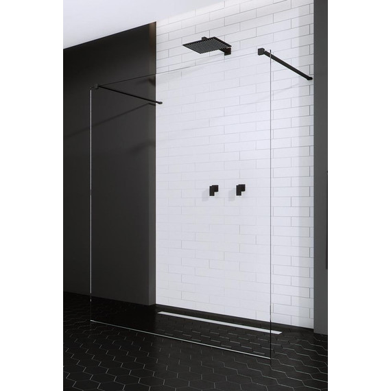 Душевая перегородка Radaway Modo X Black I 150х200 см 388354-54-01 (стекло 10 мм), черный/прозрачное фото 