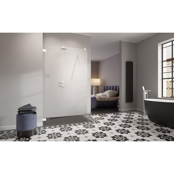Душевая перегородка Radaway Essenza Pro White Walk-in 130х200 см 10103130-04-01, белый/прозрачное - 2 Душевая перегородка Radaway Essenza Pro White Walk-in 130х200 см 10103130-04-01, белый/прозрачное фото 2