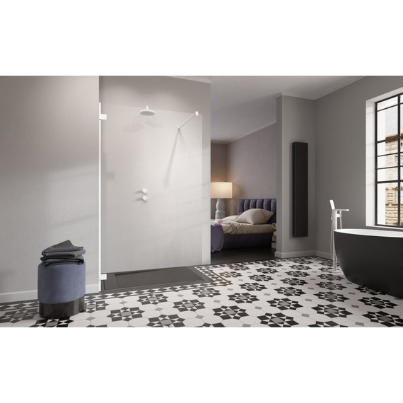 Душевая перегородка Radaway Essenza Pro White Walk-in 130х200 см 10103130-04-01, белый/прозрачное - 3 Душевая перегородка Radaway Essenza Pro White Walk-in 130х200 см 10103130-04-01, белый/прозрачное фото 3