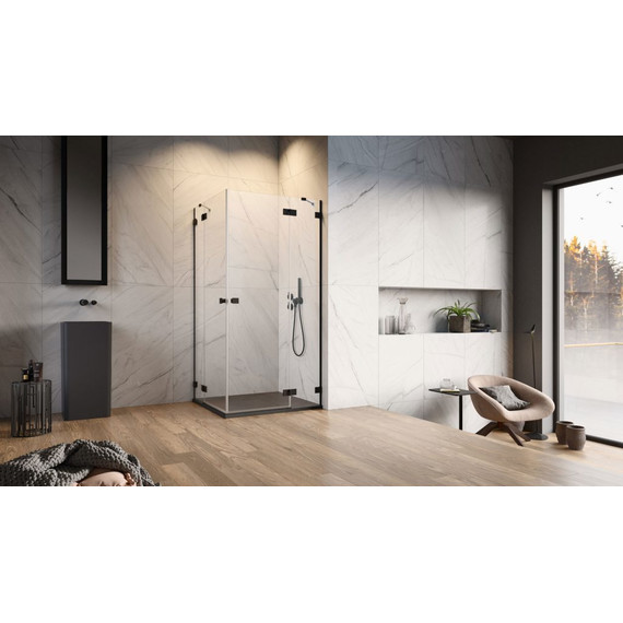 Душевое ограждение Radaway Essenza Pro Black KDD 80х80 см, черный/прозрачное - 3 Душевое ограждение Radaway Essenza Pro Black KDD 80х80 см, черный/прозрачное фото 3