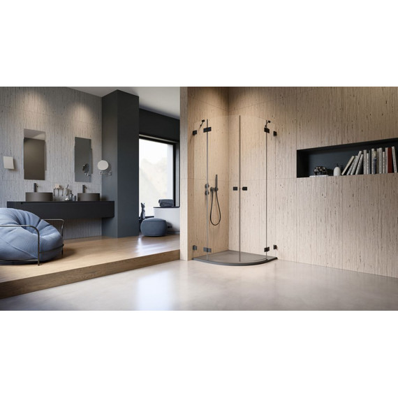 Душевое ограждение Radaway Essenza Pro Black PDD 90х90 см, черный/прозрачное фото 2