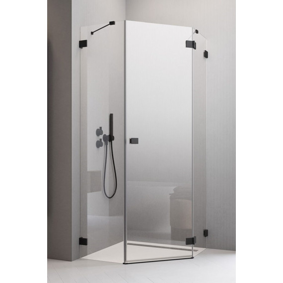 Душевое ограждение Radaway Essenza Pro Black PTJ 90х90 см R, черный/прозрачное фото 