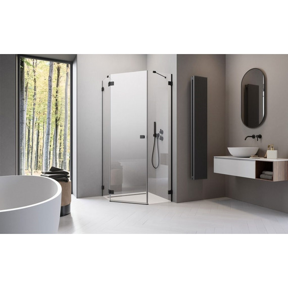 Душевое ограждение Radaway Essenza Pro Black PTJ 100х100 см L, черный/прозрачное фото 3