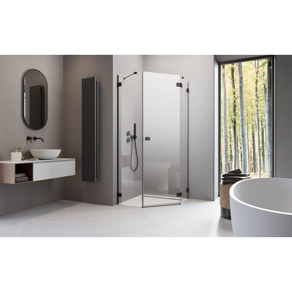 Душевое ограждение Radaway Essenza Pro Black PTJ 100х100 см R, черный/прозрачное фото 3