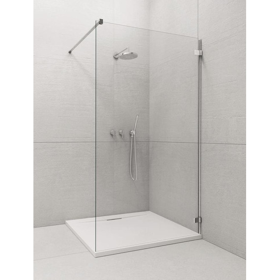 Душевая перегородка Radaway Euphoria Walk-in V 110х200 см 383113-01-01 (стекло 8 мм) , хром/прозрачное фото 