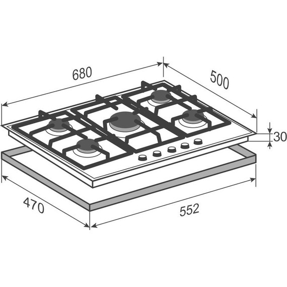 Газовая варочная поверхность Zigmund & Shtain GN 208.71 X фото 5