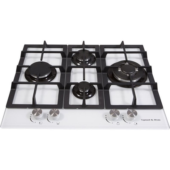 Газовая варочная поверхность Zigmund & Shtain MN 114.61 W (белое стекло) фото 2