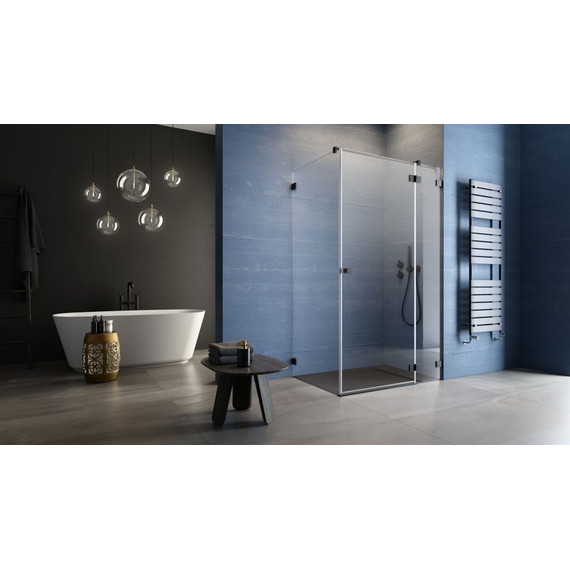 Душевое ограждение Radaway Essenza Pro Black KDJ 80х80 см R, черный/прозрачное фото 2