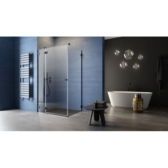 Душевое ограждение Radaway Essenza Pro Black KDJ 120х100 см L, черный/прозрачное фото 3